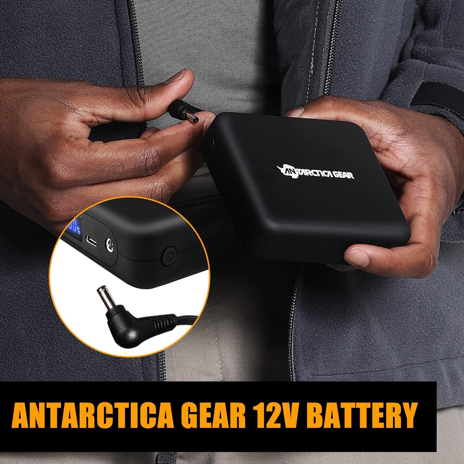 ANTARCTICA GEAR Portable Battery Power Bank 12V 16000mAh for Heated Jackets, Phone Battery Pack for Heating Coat