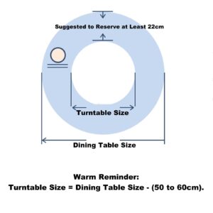 Lazy Susan For Dining Table Turntable Round Tabletop Rotating Serving Tray (Color : 70cm/28in, Size : Black)