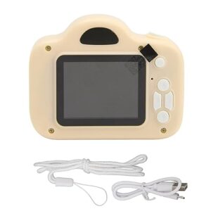 Rechargeable Camera, Single Lens Video Digital Camera 2 Inch IPS Screen Multiple Filters for Birthday Gift (Yellow)