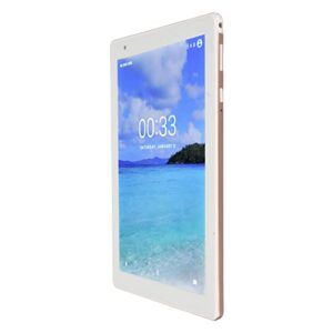 Haofy Call Tablet, 2.4G 5G WiFi 8.1 Inch Tablet 4GB RAM 64GB ROM 100-240V Gold for Reading for Android 10 (US Plug)
