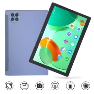 Gaming Tablet, 10.1 Inch HD Blue Tablet 4G LTE 5G WiFi with Dual Camera for School (US Plug)