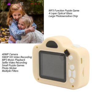 Kids Digital Camera, Photography Camera Automatic Focusing Single Lens for Early Education (Yellow)