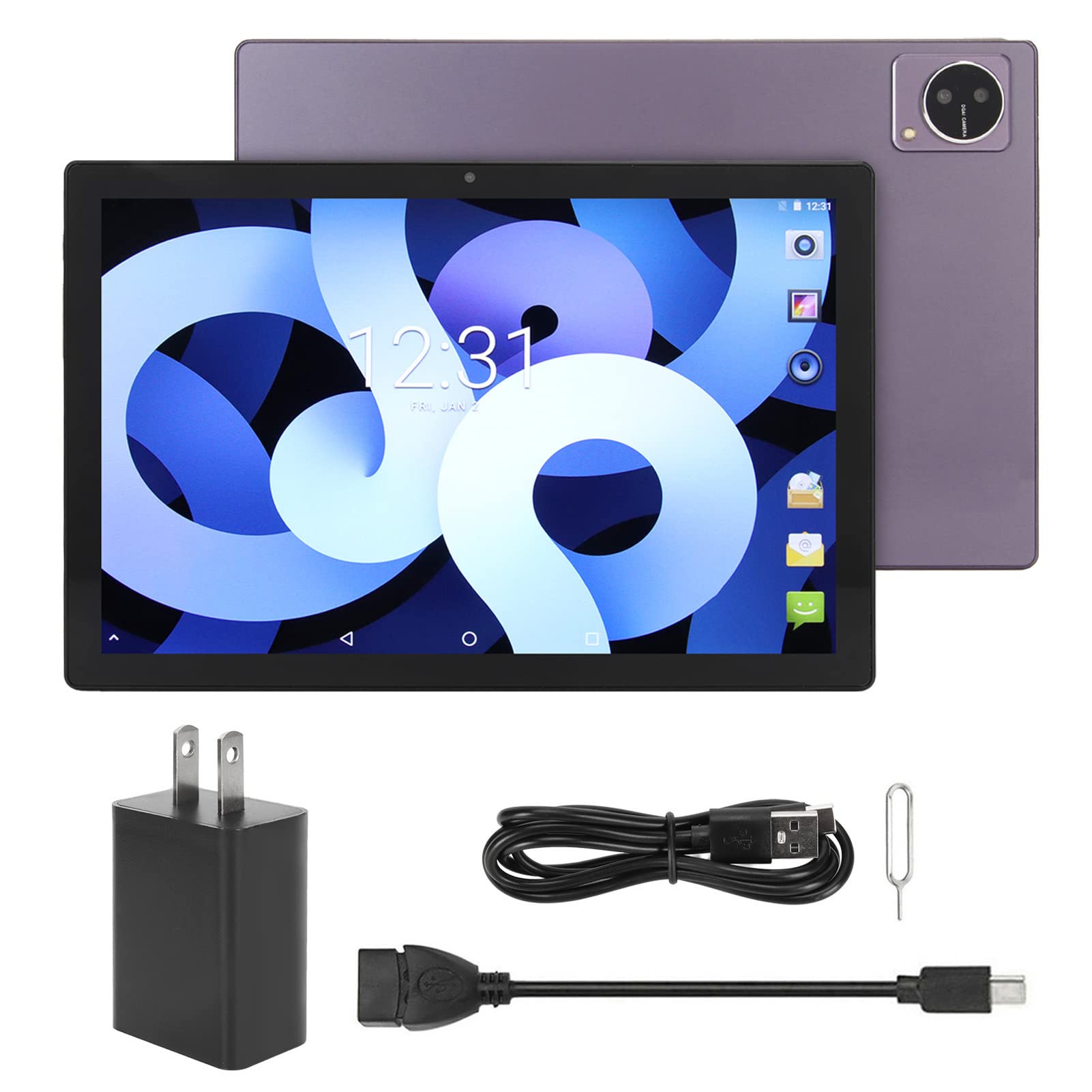 Haofy HD Tablet, 8GB RAM 128GB ROM Dual Camera 5G WiFi US Plug 100‑240V Office Tablet COTA Core CPU for Family (#1)