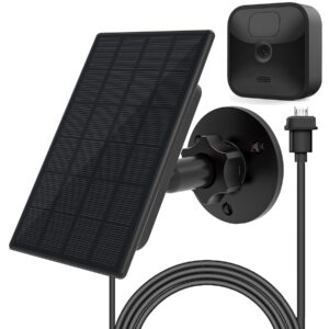 solar panel for blink camera outdoor,2w blink camera solar panel compatible with blink outdoor,xt2/xt camera&simplisafe camera(not included),ip66 blink outdoor(3rd gen) with rubber plug (1 pack)