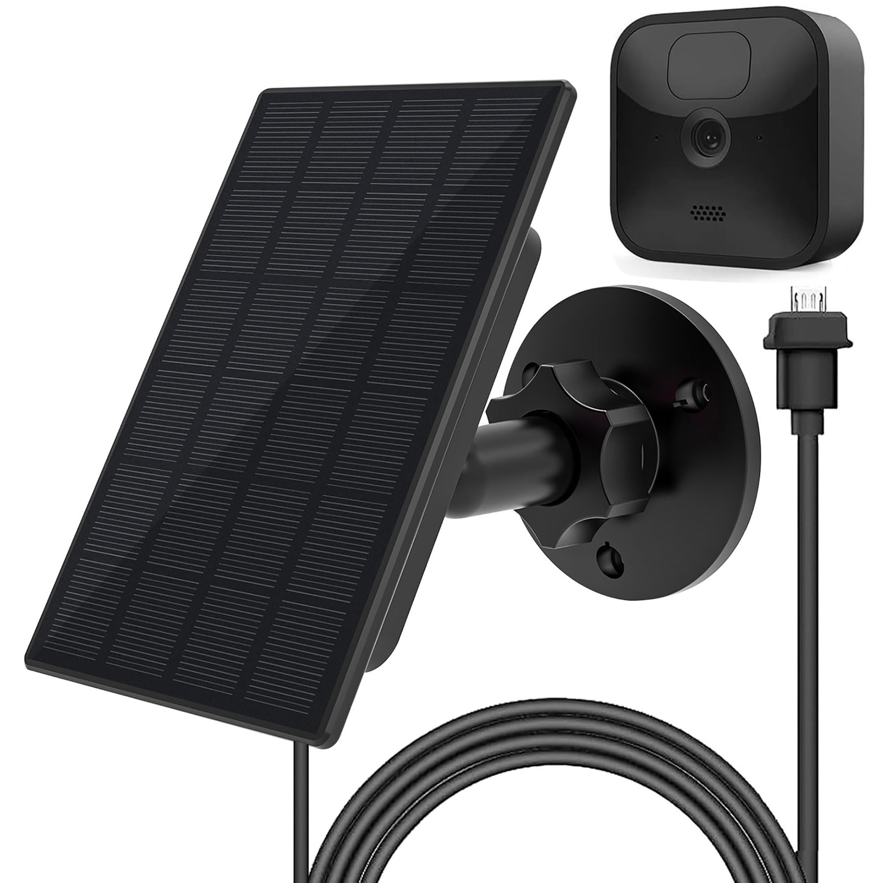 Solar Panel for Blink Camera Outdoor,2W Blink Camera Solar Panel Compatible with Blink Outdoor,XT2/XT Camera&SimpliSafe Camera(Not Included),IP66 Blink Outdoor(3rd Gen) with Rubber Plug (1 Pack)