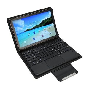 Haofy 10.1 Inch Tablet Octa Core 8GB RAM 256GB ROM 2-in-1 Tablet 100-240V Keyboard for Work (US Plug)