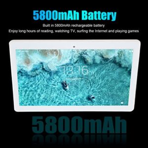 Haofy 10.1 Inch HD Tablet PC 2560x1600 Resolution 100-240V 2.4G 5G WiFi Study Tablet PC for Android 12 (US Plug)