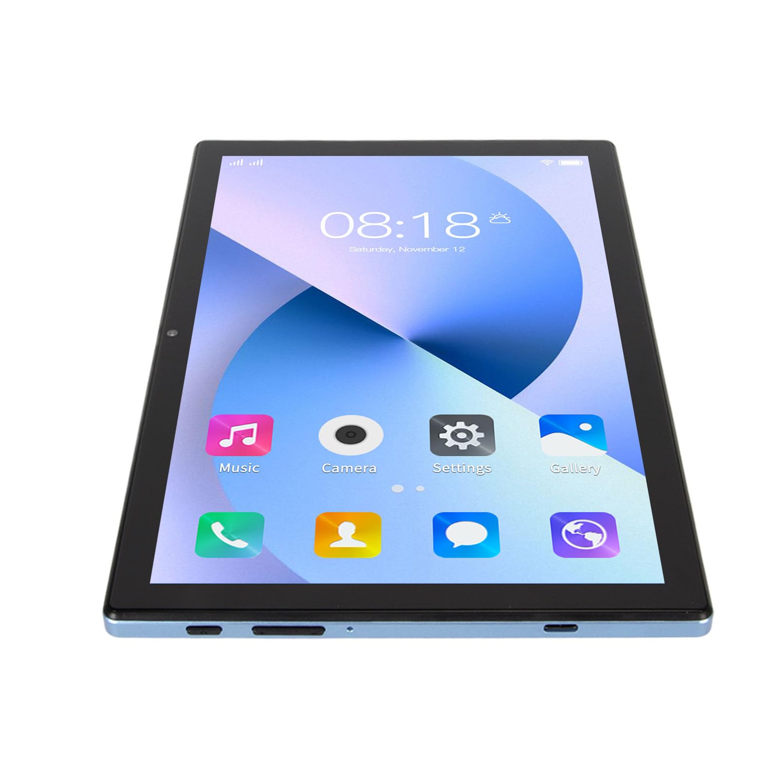 Haofy Intelligent Tablet, 10inch WiFi 8MP 24MP Dual Camera Tablet Dual Speaker 100-240V US Plug for Office (Blue)