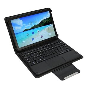haofy tablet pc, 10.1 inch 2 in 1 tablet 5g wifi 8gb 256gb clear dual speakers with keyboard for travel (us plug)
