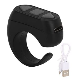 Mobile Phone Remote Control ABS Remote APP Page Turner Comfortable Carry for Watching TV (Black)
