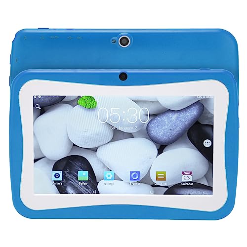 Haofy Kids Tablet, US Plug 100‑240V 4GB 32GB 4 Core 7 Inch 5.0 Toddler Tablet for Girls for Android 8.0 (Blue)