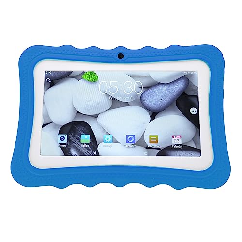Haofy Kids Tablet, US Plug 100‑240V 4GB 32GB 4 Core 7 Inch 5.0 Toddler Tablet for Girls for Android 8.0 (Blue)