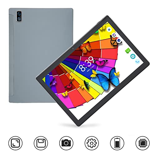 Haofy 10 Inch Tablet, IPS 8GB RAM 128GB ROM Tablet PC 5G WiFi 8800mAh 4G LTE for School (Grey)