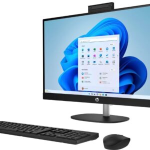 HP 27 All-in-One Touch Desktop 1TB SSD 64GB RAM (AMD Ryzen 7 with 8 cores and Max Boost to 4.50GHz, 1 TB SSD, 64 GB RAM, 27-inch FullHD Touchscreen, Win 11) PC Computer Essential Pavilion