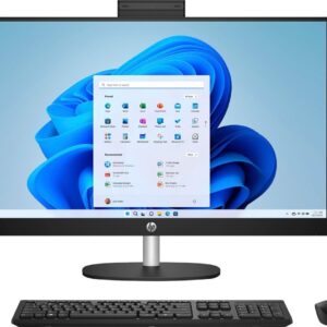 HP 27 All-in-One Touch Desktop 1TB SSD 64GB RAM (AMD Ryzen 7 with 8 cores and Max Boost to 4.50GHz, 1 TB SSD, 64 GB RAM, 27-inch FullHD Touchscreen, Win 11) PC Computer Essential Pavilion