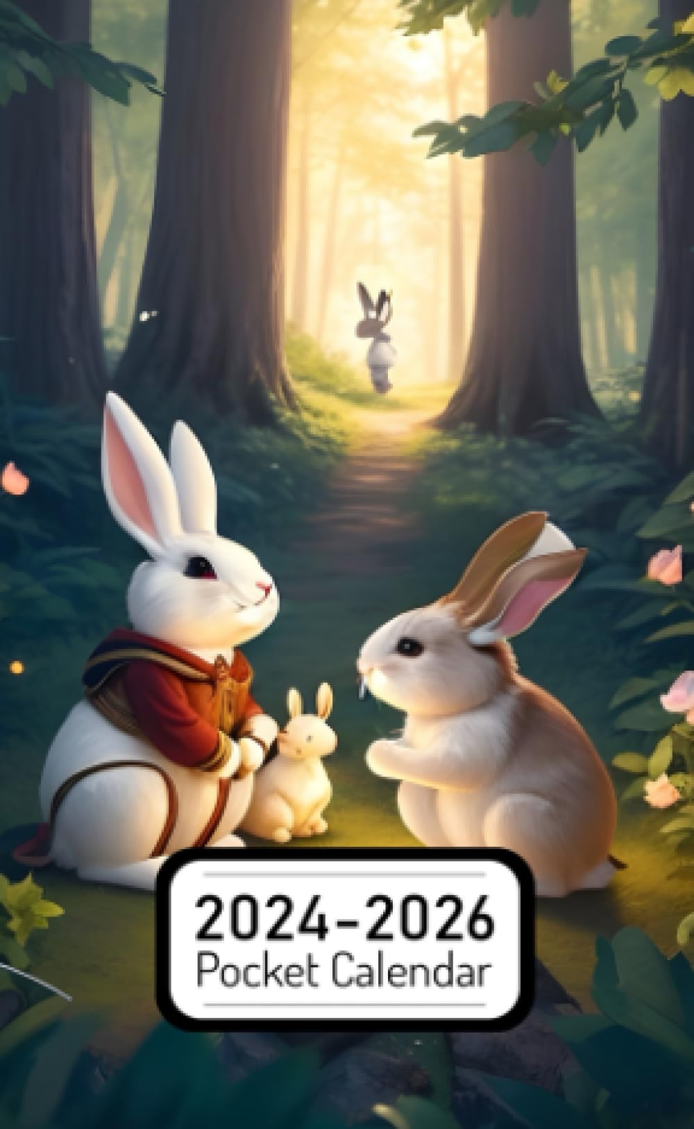 Pocket Calendar 2024-2026: Two-Year Monthly Planner for Purse , 36 Months from January 2024 to December 2026 | Concluding scene | Bunny, Victor, friends | Forest | Friendship, love