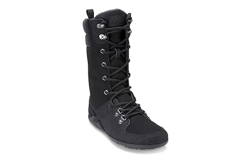 Xero Shoes Women's Mika Boots — Winter & Snow Boots for Women, Barefoot Shoes, Zero Drop Heel, Cold-Weather Waterproof Boots — Black, Size 9