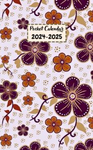 pocket calendar 2024-2025 for purse: 2-year schedule monthly organizer from january 2024 to december 2025 small size with federal holidays