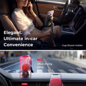 LISEN for Car Cup Holder Phone Holder Mount, Universal Car Cup Phone Holders for Your Car Adjustable Cell Phone Holder Car Accessories for iPhone Samsung 23 Google All Smartphones 4-7 inches