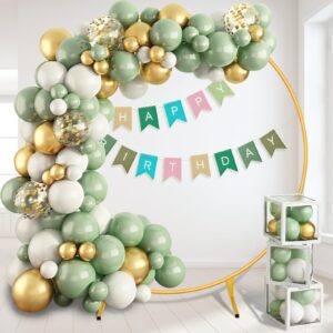 7.2FT Round Backdrop Stand Gold Circle Backdrop Stand Balloon Arch Frame for Wedding Baby Shower Birthday Christmas Party Decoration