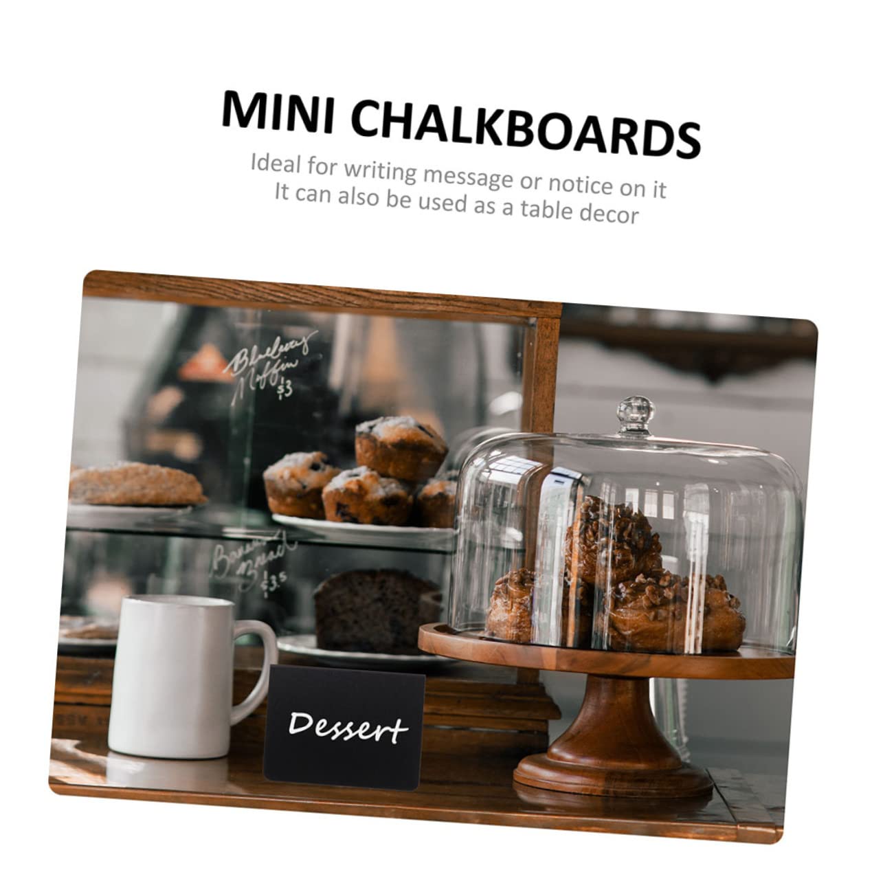 Tofficu 5 Sets Blackboard Display Board Small Chalkboard Memo Chalkboard Desktop Memo Sign Mini Blackboard Sign Kids Chalkboard Chalk Board Sign Board Plastic WiFi Rewritable Small Tent