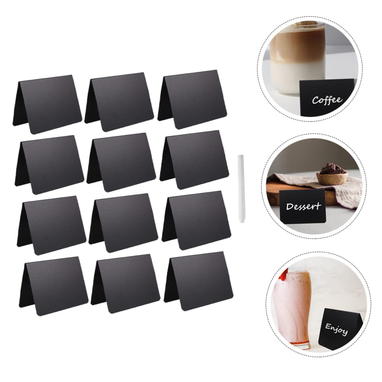 Tofficu 5 Sets Blackboard Display Board Small Chalkboard Memo Chalkboard Desktop Memo Sign Mini Blackboard Sign Kids Chalkboard Chalk Board Sign Board Plastic WiFi Rewritable Small Tent