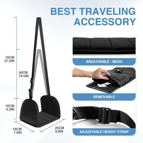 KKM Airplane Foot Rest Made of Advanced Memory Foam Airplane Footrest Airplane Travel Foot Rest Under Desk for Office Relax Your Feet to Reduce Swelling and Soreness