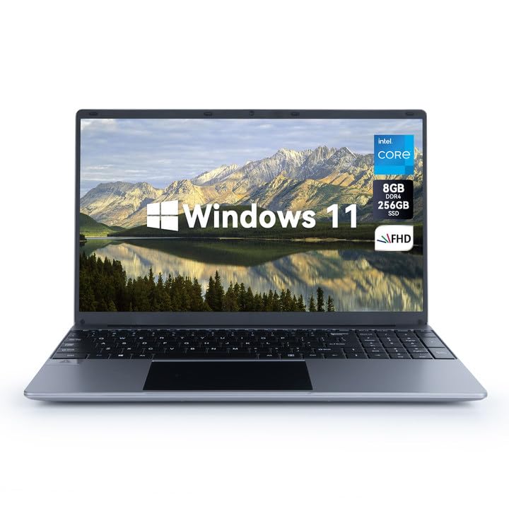 ANMESC Laptop Computer 15.6" with 1080P FHD Display, Quad-Core Intel Celeron N5095 Processors, 12GB DDR4 512GB SSD, Windows 11 Laptop Computers, 2.4G/5G WiFi, Bluetooth 4.2