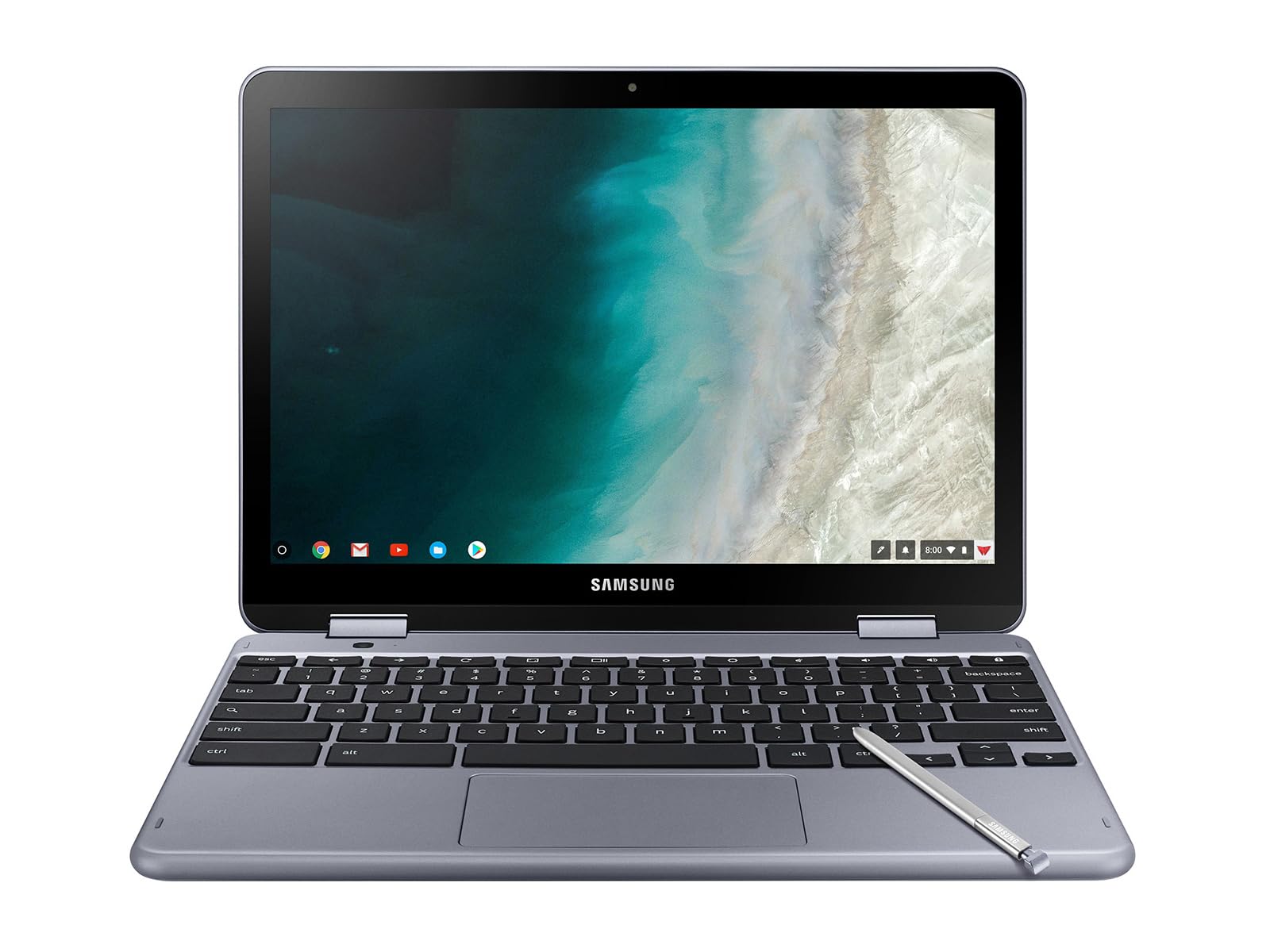 Samsung Chromebook Plus V2 360 12.2" FHD+ 2-in-1 Touchscreen (Intel Celeron 3965Y, 4GB RAM, 64GB eMMC, Active Stylus) Home & Education Laptop, 10-Hour Long Battery Life, 13MP Dual Webcam, Chrome OS