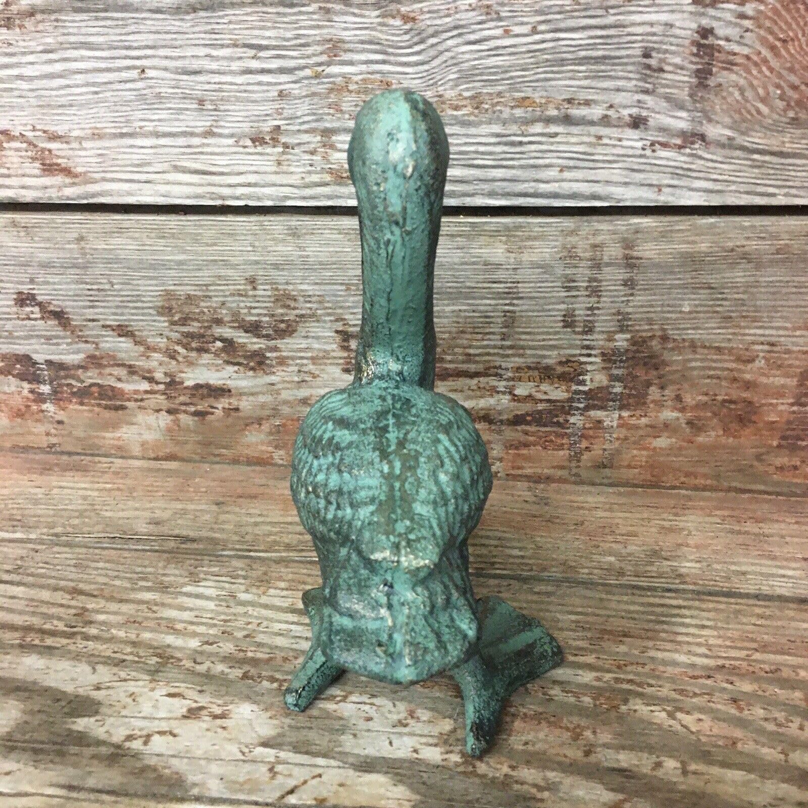 Vintage Cast Iron Pelican Lawn Gard Yard Art Bird Beach Nautical Coastal Decor