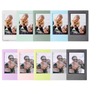 caiyoule mini picture frame for instax mini 99/12/11/9/8/7+/evo 3'' film - polaroid 2x3 photo frame small wallet size frames (10 pack)