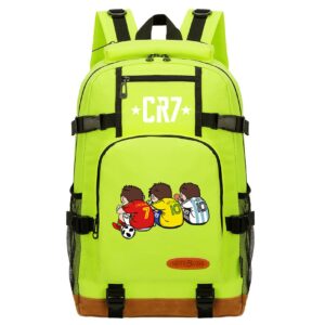 umocan cristiano ronaldo canvas bookbag,cr7 lightweight knapsack messi neymar casual travel knapsack