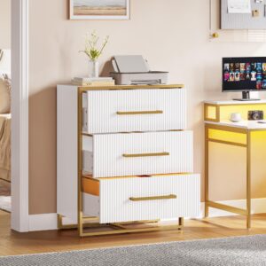 yitahome 3 drawer file cabinet, large lateral filing cabinet, 3 drawer for bedroom, dressers & chests of drawers, home office closet dresser wood nightstand storage cabinet, white