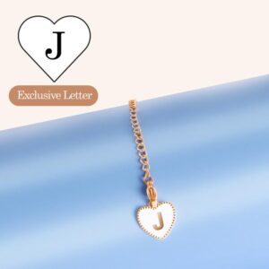 OriJoy Letter Charm Accessories for Stanley Cup, Name ID Letter Handle Charm For Stanley/Simple Modern Tumbler, Heart Shape Initial Identification Charms（J）