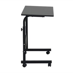 Imseigo Mobile Rolling Standing Desk - Overbed Table, Teacher Podium with Wheels, Adjustable Height Work Table, Rolling Desk Laptop Computer Cart for Home, Office, Classroom (31.5‘’)