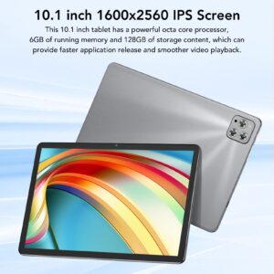 10.1 Inch Tablet 6G RAM 128G ROM 1600x2560 Octa Core, 5G WiFi, Calling, Android10.1 (US Plug)