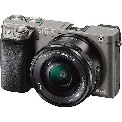 Sony Alpha a6000 Mirrorless Digital Camera with 16-50mm Lens (Graphite) (ILCE6000L/H) + Sony FE 24-70mm Lens + Filter Kit + Bag + 64GB Card + NPF-W50 Battery + Reader + More (Renewed)