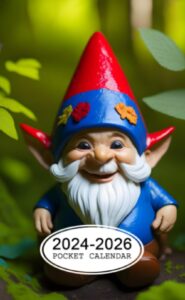 pocket calendar 2024-2026: two-year monthly planner for purse , 36 months from january 2024 to december 2026 | enchanted gnome photography | henri ... | mischievous smile | warm color temperature