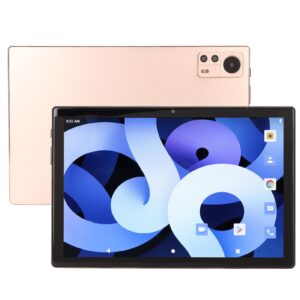 DAUERHAFT Digital Tablet, Dual Cards Dual Standby 12GB RAM 512GB ROM 10.1 Inch Tablet for Video for Working (Gold Color)