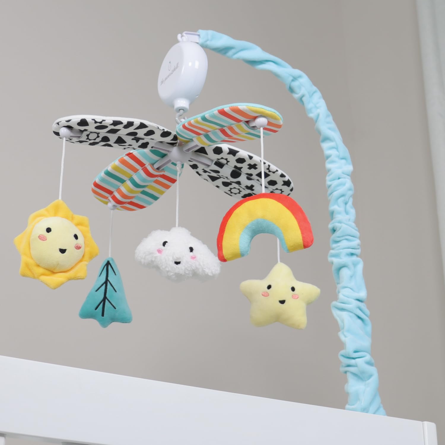 The Peanutshell Crib Mobile for Boys or Girls, Unicorn, Stars, Rainbow, Montessori Inspired