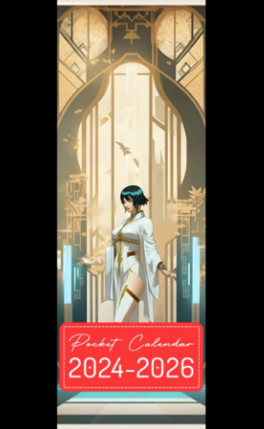 Pocket Calendar 2024-2026: Two-Year Monthly Planner for Purse , 36 Months from January 2024 to December 2026 | Art-Deco-Style | Dunhuang Cyberpunk | ... | Japanese-anime | FullBody Female