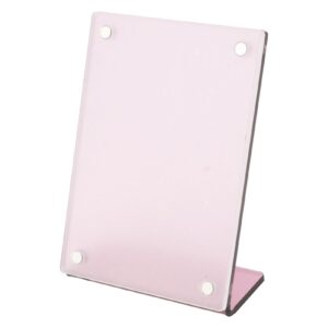 jiawu slanted back photo frame, self standing photo frame acrylic multi purpose simple operation for office for celebrity mini cards (pink)