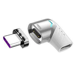 BoxWave Adapter Compatible with Innioasis G1 - MagnetoSnap PD Angle Adapter, Magnetic PD Angle Charging Adapter Device Saver - Metallic Silver