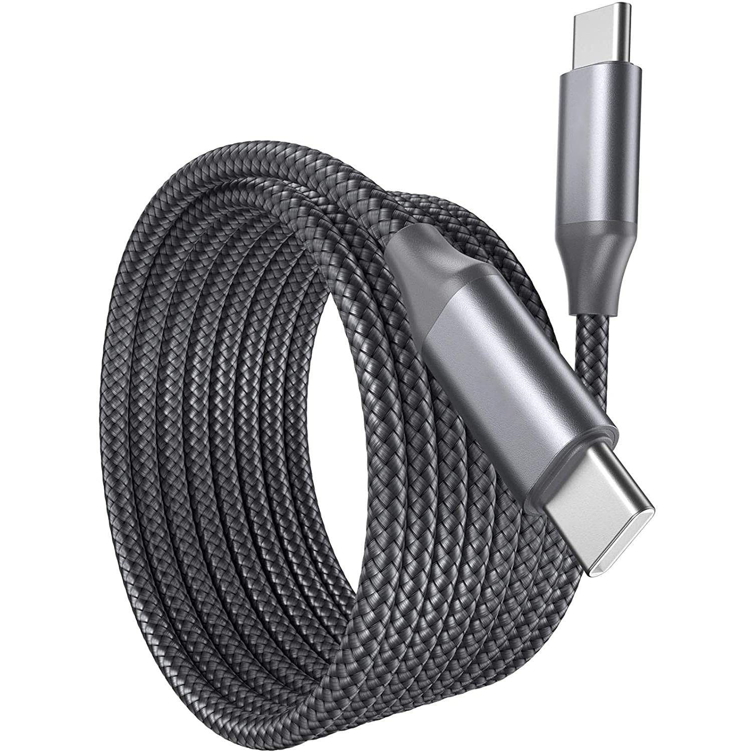 BoxWave Cable Compatible with Innioasis G1 - DirectSync PD Cable (10ft) - USB-C to USB-C (100W), Long 10 Foot PD Braided Nylon Alloy Cable - Jet Black