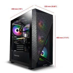 iBUYPOWER SlateMR Gaming PC Computer Desktop SlateMRI7N46T01 (Intel Core i7 13700F, RTX 4060Ti 8GB, 16GB DDR5 5200, 1TB NVMe SSD, Windows 11 Home)