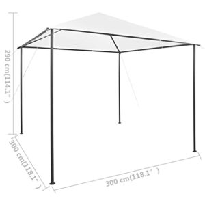 Gazebo,Outdoor Gazebo, Backyard Gazebo,Patio Gazebo,Grill Gazebo,Party Tent,Camping Gazebo,for Barbeque, Patio, Deck,Garden Party,Lawns,Outdoor,9.8'x9.8'x9.5' White 0.6 oz/ft²