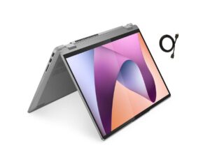lenovo ideapad flex 5 16" wuxga ips touch premium 2-in-1 business laptop, amd 8-core ryzen 7 7730u upto 4.5ghz, 16gb ram, 1tb pcie ssd, backlit, fingerprint, digital pen, windows 11 pro + hdmi cable