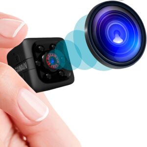 upgraded mini spy camera 1080p hidden camera v2.0 - portable small hd nanny cam with night vision & motion detection - new software - hidden spy cam - indoor security camera for home and office