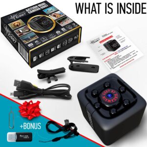 Upgraded Mini Spy Camera 1080P Hidden Camera V2.0 - Portable Small HD Nanny Cam with Night Vision & Motion Detection - New Software - Hidden Spy Cam - Indoor Security Camera for Home and Office