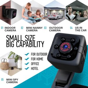 Upgraded Mini Spy Camera 1080P Hidden Camera V2.0 - Portable Small HD Nanny Cam with Night Vision & Motion Detection - New Software - Hidden Spy Cam - Indoor Security Camera for Home and Office